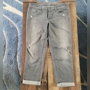 LOFT Gray Cropped Boyfriend Jeans, Women's 8/29